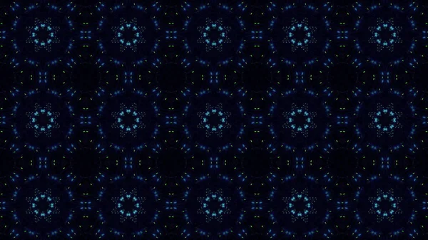 Representación Patrón Sin Costuras Formas Geométricas Luces Brillantes Color Azul — Foto de Stock