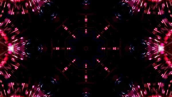 Рендеринг Футуристического Фона Геометрическими Формами Фиолетовыми Светящимися Неоновыми Огнями — стоковое фото
