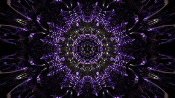 Ein Kaleidoskopischer Hintergrund Muster Mit Violetten Und Grünen Farben — Stockfoto
