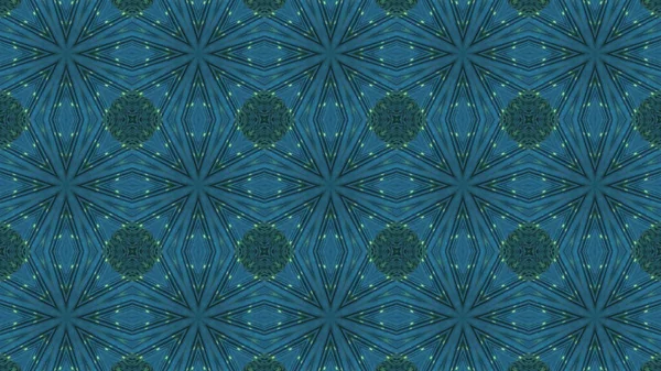 Рендеринг Плавного Рисунка Геометрических Фигур Ярко Синих Зеленых Светящихся Огней — стоковое фото