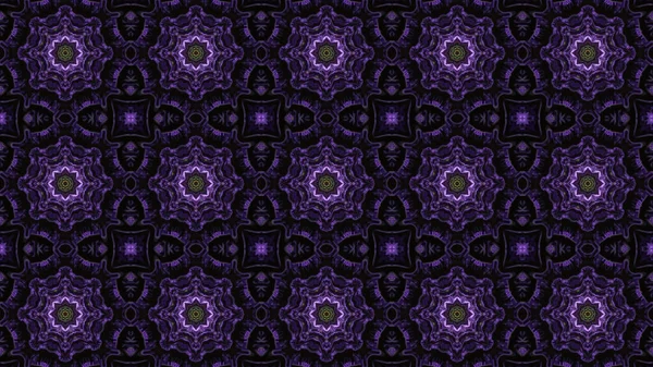 Rendering Seamless Pattern Geometric Shapes Dark Purple Glowing Lights — Stock Photo, Image