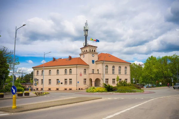 Laziska Gorne Poland May 2021 Town Hall Laziska Gorne Tour — Stock Photo, Image