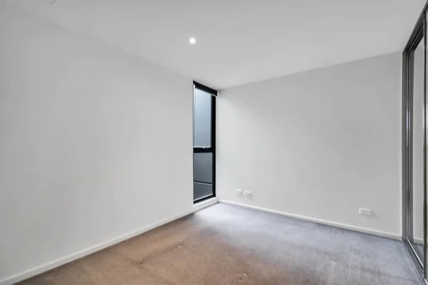 Empty Room Gray Walls Glass Door — Stock Photo, Image