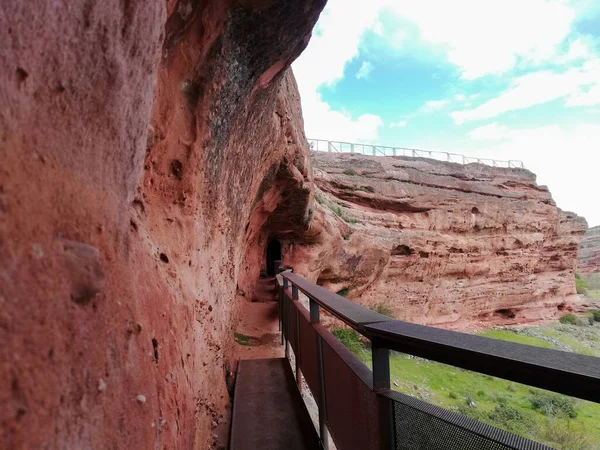 Una Entrada Antiguo Acueducto Romano Tiermes Soria Castilla León España — Foto de Stock