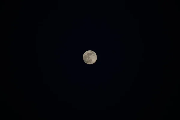 Luna Llena Resplandeciente Cielo Oscuro — Foto de Stock