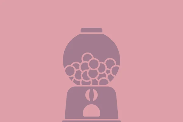 Eine Einfache Illustration Eines Kaugummiautomaten Lila Farbe — Stockfoto