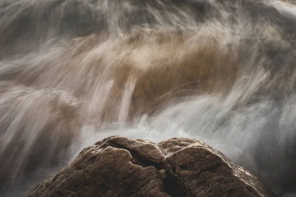 Closeup Shot Rocky Shore Wallpaper Background — Stock Photo, Image