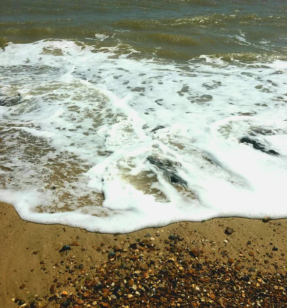 Waves Sea Washing Sandy Beach — Stock Photo, Image