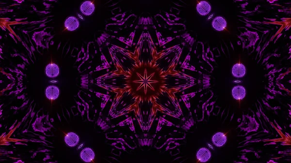 Abstraktní Kaleidoskopická Ilustrace Purpurové Barvě — Stock fotografie