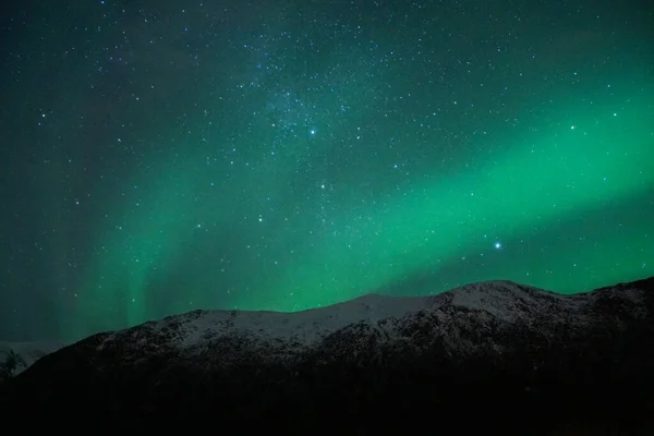 Luminile Nordice Din Tromso Norvegia — Fotografie, imagine de stoc