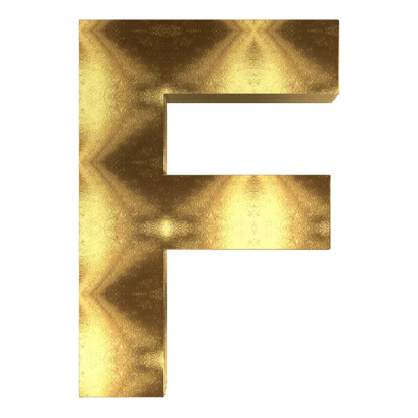 Een Gouden Alfabet Letter Ontwerp Witte Achtergrond — Stockfoto