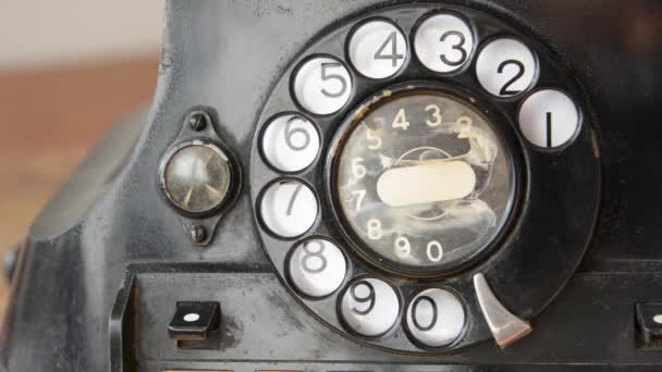 Vintage Telefon Közelről — Stock videók