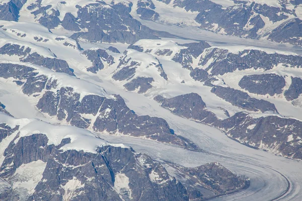 Вид Воздуха Скалистые Горы Зимой — стоковое фото