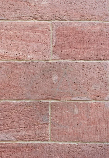 Koyu Pembe Tuğlalı Bir Duvarın Yakın Bir Fotoğrafı — Stok fotoğraf