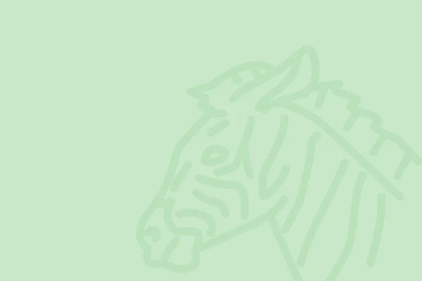 Una Semplice Illustrazione Una Zebra Colore Verde — Foto Stock