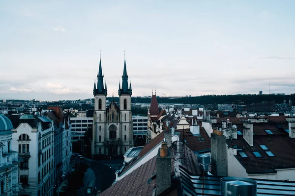 Vacker Utsikt Över Kyrkan Anthony Padua Prag Tjeckien Blek Klar — Stockfoto