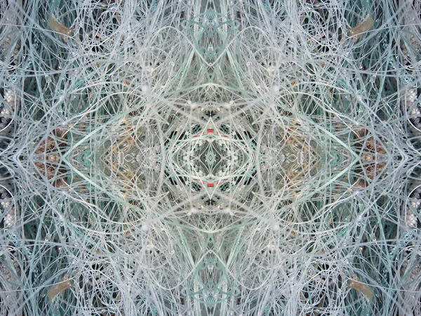 Een Symmetrische Achtergrond Met Een Vistouw Netpatroon — Stockfoto