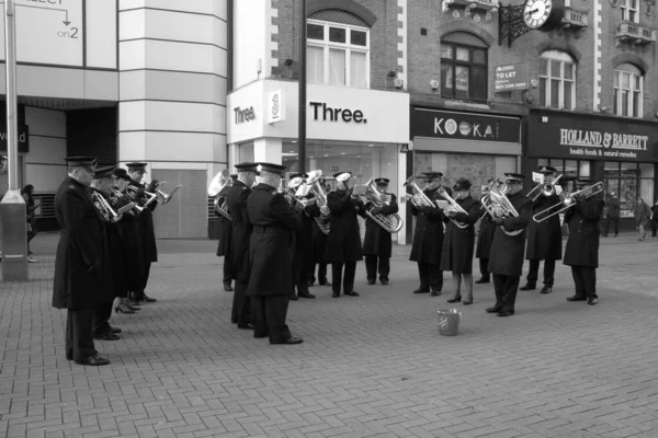 Croydon United Kingdom Feb 2016 Band Salvation Army Entertaining Shoppers — Stock Photo, Image