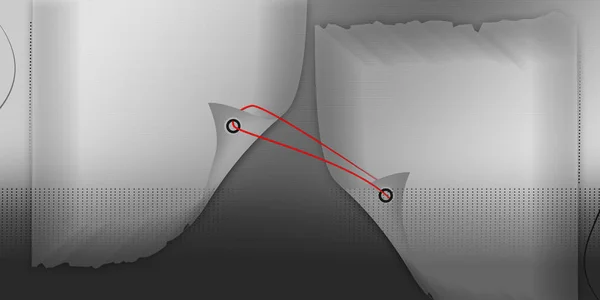 Ilustración Fondo Abstracto Con Dos Marcos Pelados Conectados Por Una —  Fotos de Stock