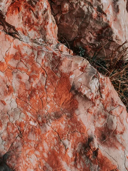 Een Close Van Roze Steen Textuur — Stockfoto