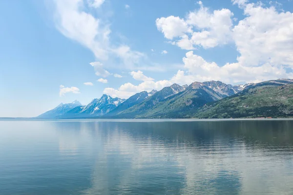 Hermoso Paisaje Con Lago Tranquilo Parque Nacional Grand Teton Colter — Foto de Stock