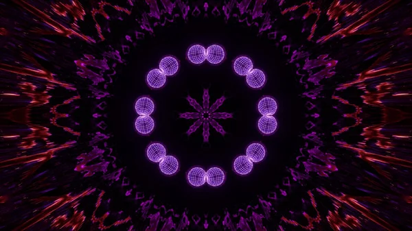 Абстрактный Иллюстрированный Рисунок Фиолетовых Красных Цветах Обоев Фона — стоковое фото