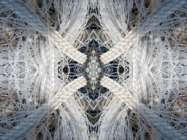 Een Symmetrische Achtergrond Met Een Vistouw Netpatroon — Stockfoto