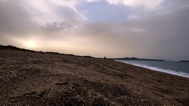 Vacker Solnedgång Över Havet — Stockvideo