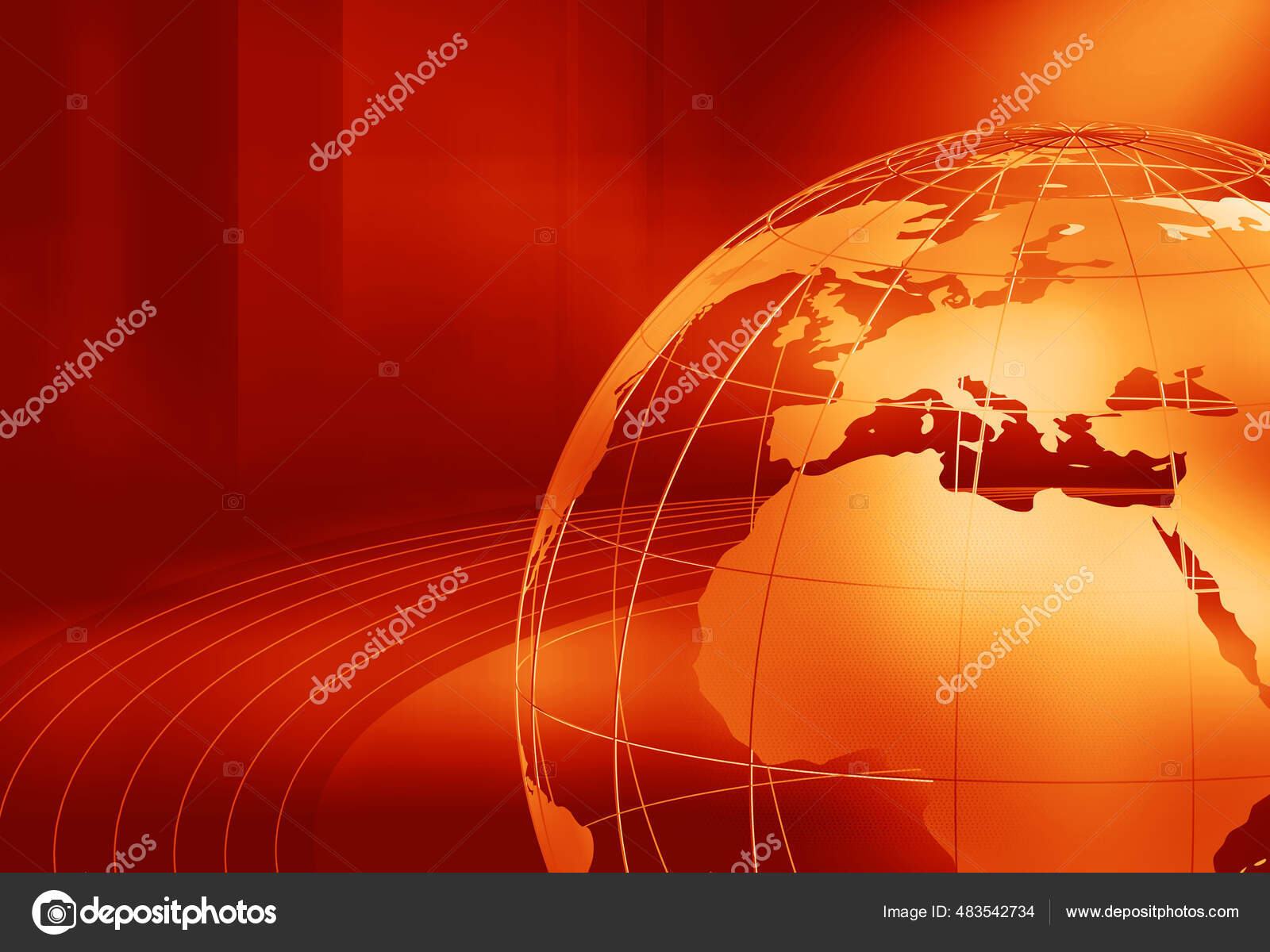 Fondo Globo Naranja Digital Para Fondos Pantalla — Foto de stock #483542734  © Wirestock, image size:1600x1200