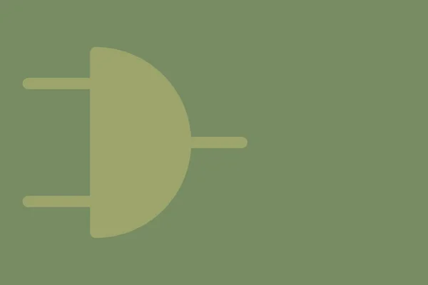 Een Eenvoudige Illustratie Van Plug Groene Kleur — Stockfoto