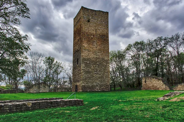Low Angle Thuringia Gate Tower Cloudy Sky Heldrungen Germany — Stock Photo, Image
