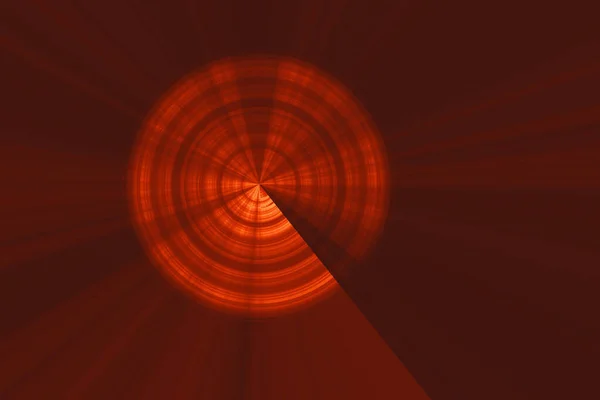Μια Απεικόνιση Ενός Αφηρημένου Κόκκινου Κύκλου Δονούμενων Φώτων — Φωτογραφία Αρχείου