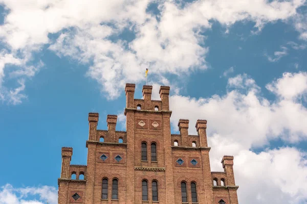 View Chernivtsi National University Background Blue Cloudy Sky Ukraine — Stock Photo, Image