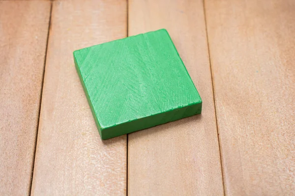 Nahaufnahme Eines Quadratischen Holzwürfels — Stockfoto