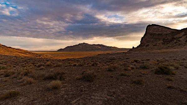 Verbazingwekkende Zonsondergang Schoonheid Van Rotsachtige Heuvels Utah — Stockfoto