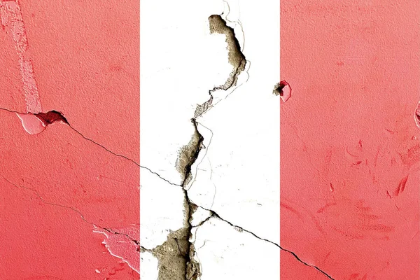파괴된 정치적 국기를칠 하였다 — 스톡 사진