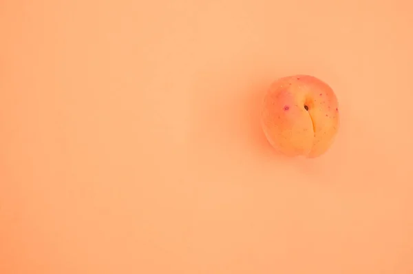 Una Vista Dall Alto Una Bella Matura Gustosa Albicocca Arancione — Foto Stock