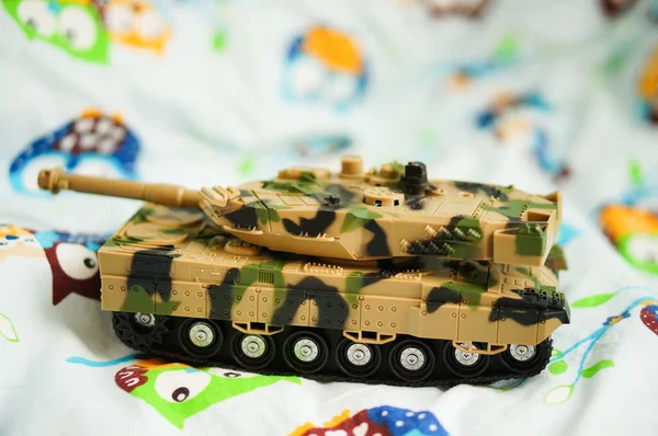 Poznan Poland May 2018 Plastic Toy Model War Tank Soft — Stock Photo, Image