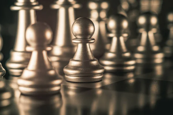 Black Chess Pieces Chessboard — Stock Photo, Image