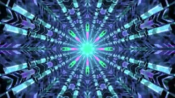 Světlé Futuristické Barevné Kaleidoskop Pozadí — Stock video