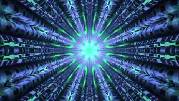 Lys Futuristisk Fargerik Kaleidoskopbakgrunn – stockvideo