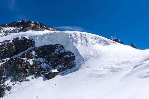 Glaciar Montaña Gran Paradiso Valle Aosta Italia Borde Glaciar Masivo — Foto de Stock