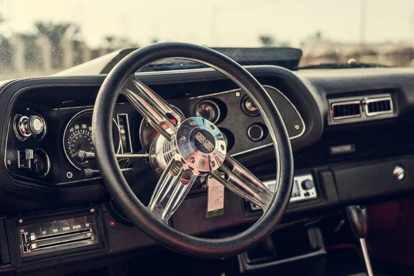 Sharjah Emiratos Árabes Unidos Mayo 2021 Interior Chevrolet Camaro 1967 — Foto de Stock