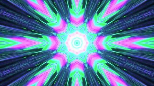 Fond Kaléidoscope Coloré Futuriste Lumineux — Video