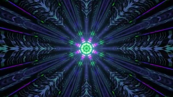 Bright Futuristic Colorful Kaleidoscope Background — Stock Video