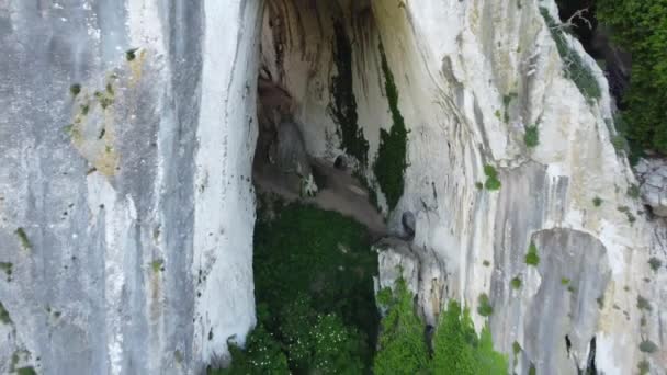 Krásný Výhled Horskou Jeskyni — Stock video