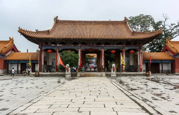 Uma Foto Close Templo Chinês Lumbini Nepal — Fotografia de Stock