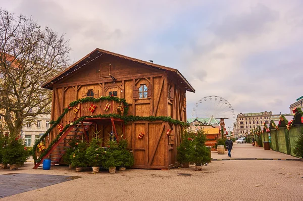 Poznan Polónia Novembro 2017 Mercado Anual Natal Praça Plac Wolnosci — Fotografia de Stock