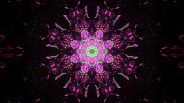 Калейдоскопічний Візерунковий Фон Рожевими Зеленими Кольорами — стокове фото
