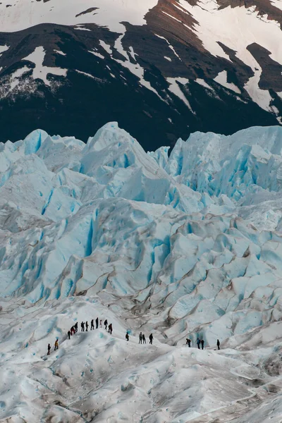 Glaciar Perito Moreno Alrededores Parque Nacional Los Glaciares Argentina Caminando —  Fotos de Stock